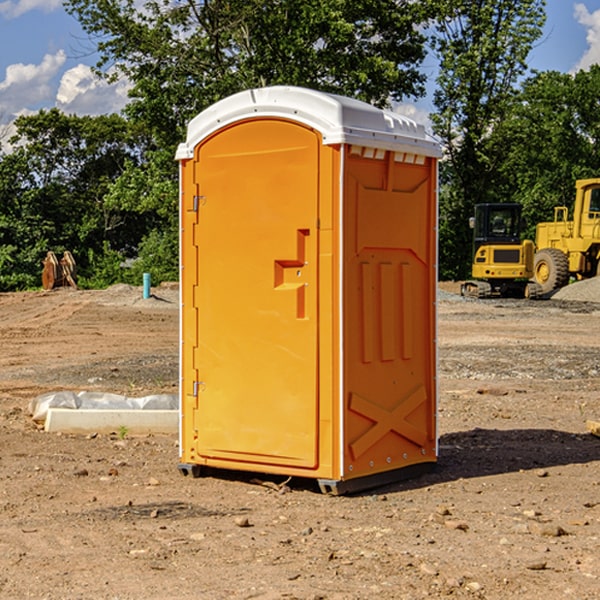 how often are the porta potties cleaned and serviced during a rental period in Rollinsville